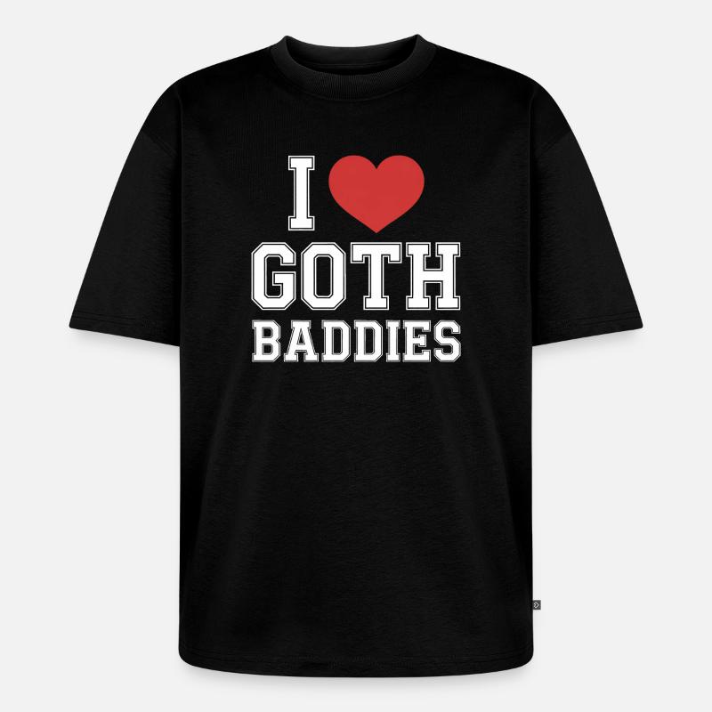 Ich liebe Goth-Bösewichte - Unisex Premium Oversized Bio T-Shirt - Schwarz