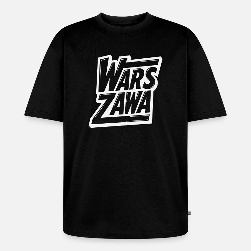 Varsovie, logo de Varsovie - T-shirt Premium bio oversize Unisexe - noir