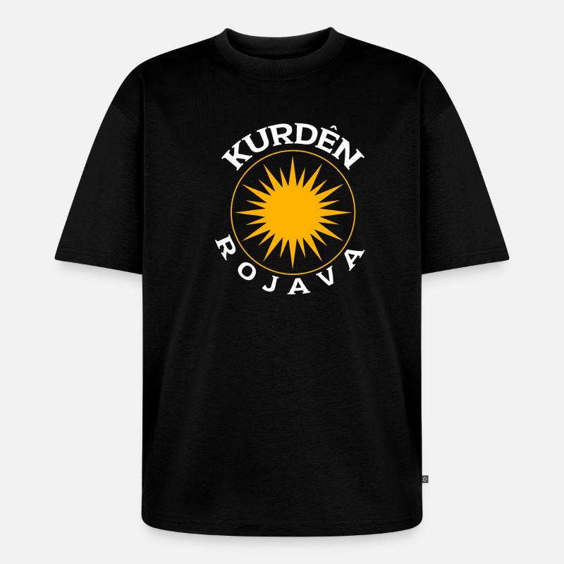 Kurdes Rojava - T-shirt Premium bio oversize Unisexe - noir