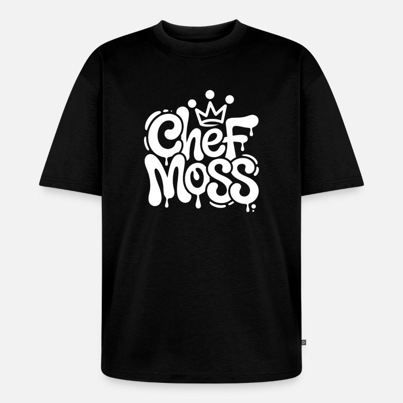 Couronne de graffiti Chef Moss - T-shirt Premium bio oversize Unisexe - noir