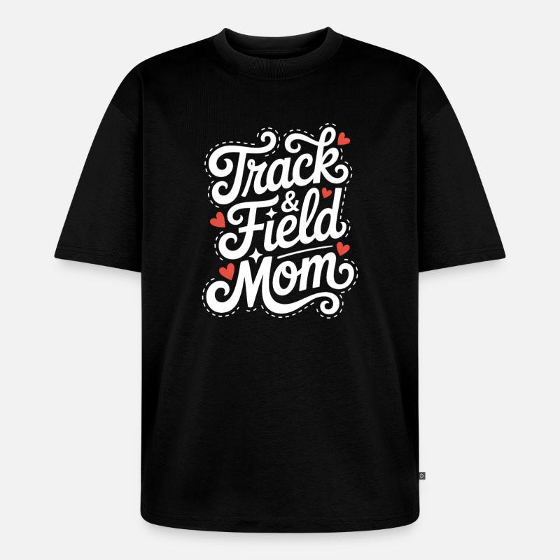 Leichtathletik Sprüche Leichtathletik Geschenk - Unisex Premium Oversized Bio T-Shirt - Schwarz