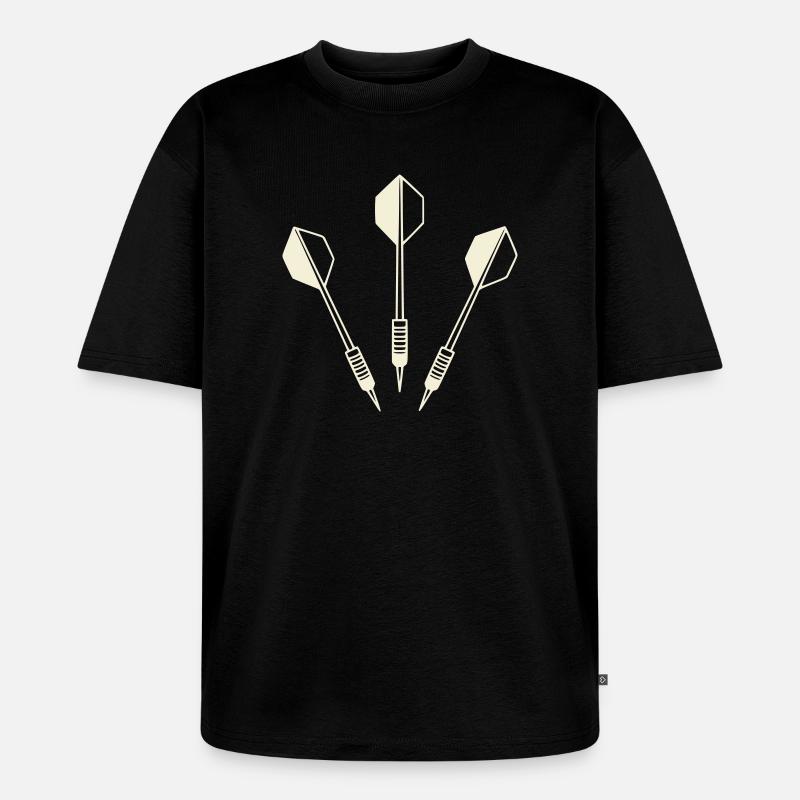 Trois Fléchettes - Set de Fléchettes - T-shirt Premium bio oversize Unisexe - noir
