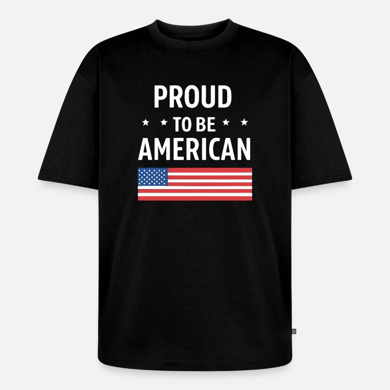American Pride mit US-Flagge - Unisex Premium Oversized Bio T-Shirt - Schwarz
