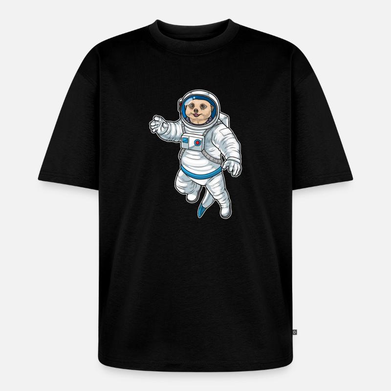 Astronaute spatial de Suricate - T-shirt Premium bio oversize Unisexe - noir