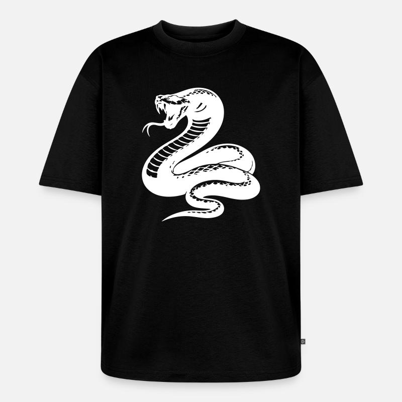 Silhouette du python serpent - T-shirt Premium bio oversize Unisexe - noir