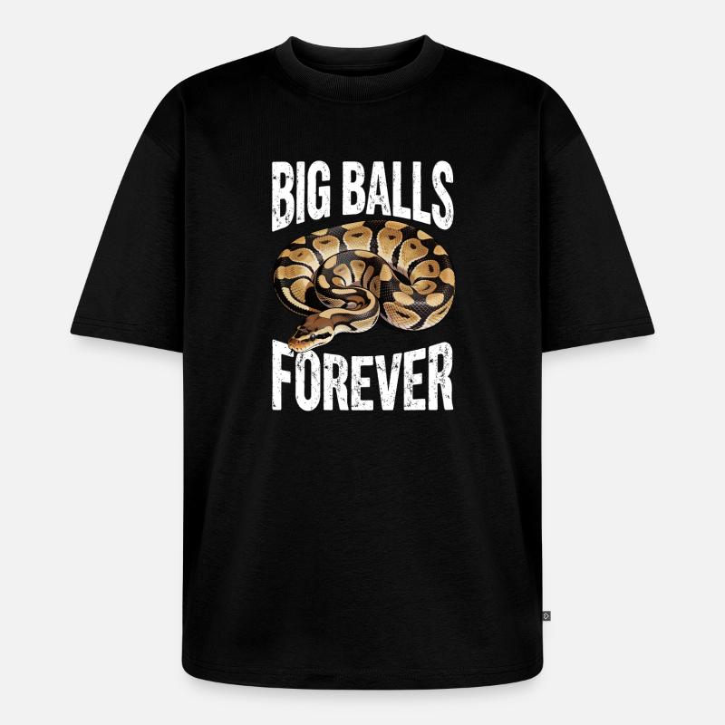 Königspython Schlangen Liebhaber Terrarium Python - Unisex Premium Oversized Bio T-Shirt - Schwarz