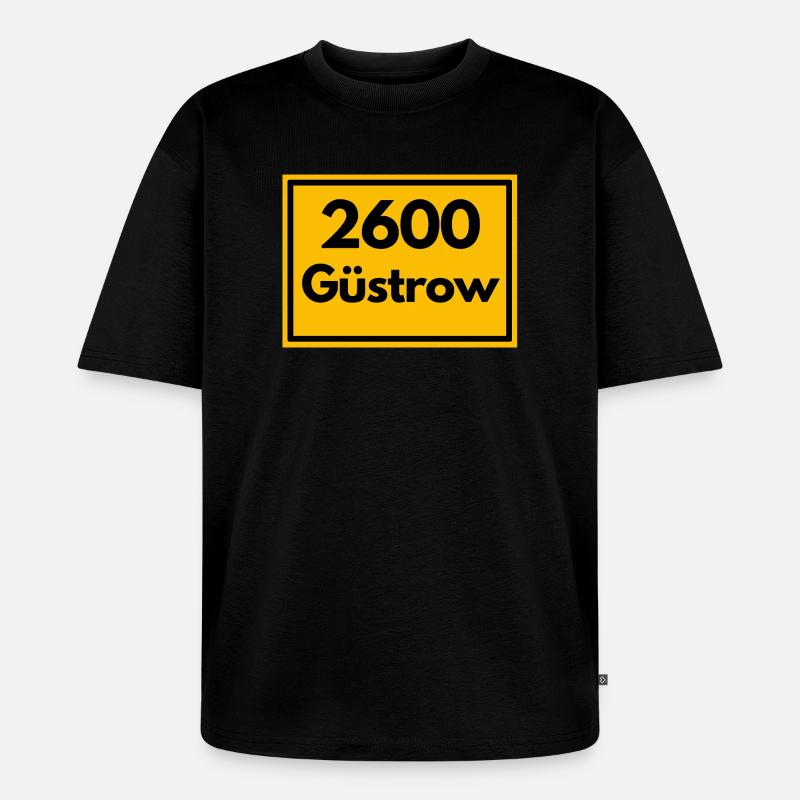 ANCIEN CODE POSTAL 2600 GÜSTROW RENAISSANCE - T-shirt Premium bio oversize Unisexe - noir