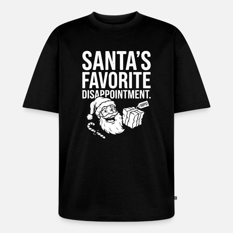 La déception préférée du Père Noël - T-shirt Premium bio oversize Unisexe - noir
