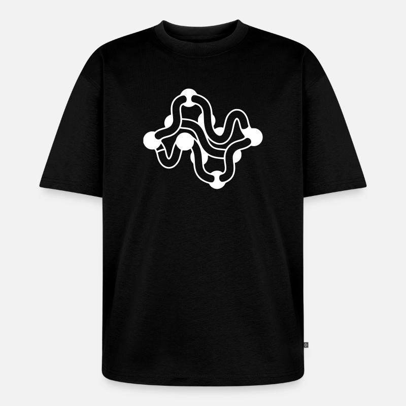 Protein folding molecule chain - Unisex Premium Oversized Organic T-Shirt - black