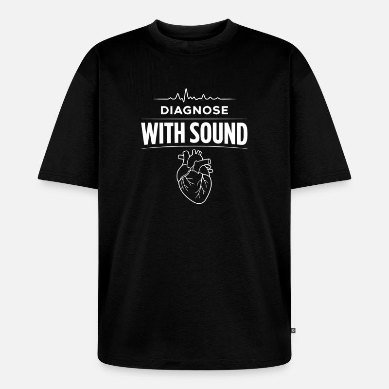 Herzultraschalltechniker Echo-techniker - Unisex Premium Oversized Bio T-Shirt - Schwarz