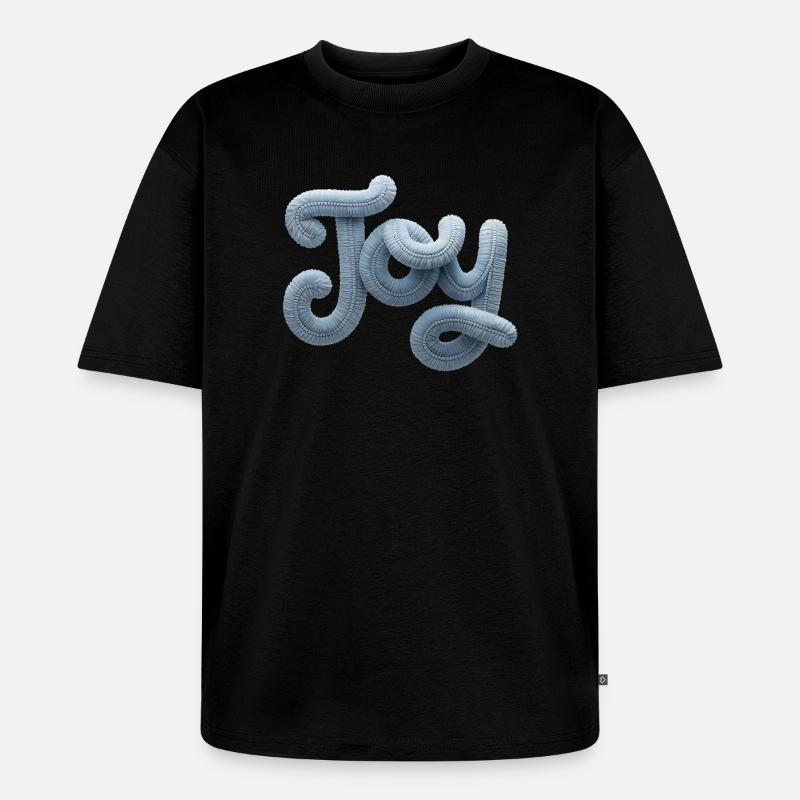 Joy Moderner Patchwork Look - Unisex Premium Oversized Bio T-Shirt - Schwarz