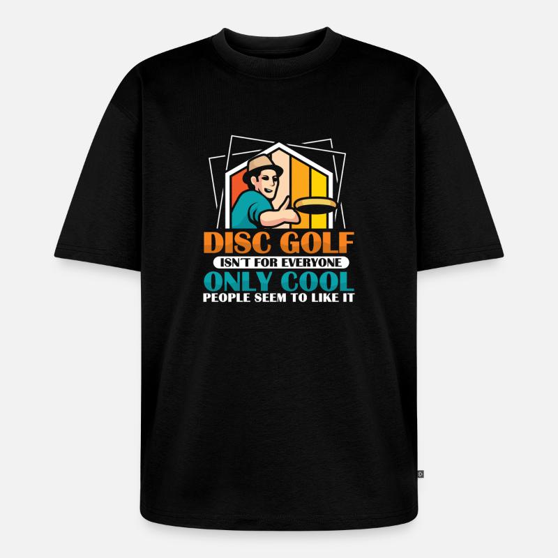Disc Golf Geschenke Discgolf - Unisex Premium Oversized Bio T-Shirt - Schwarz