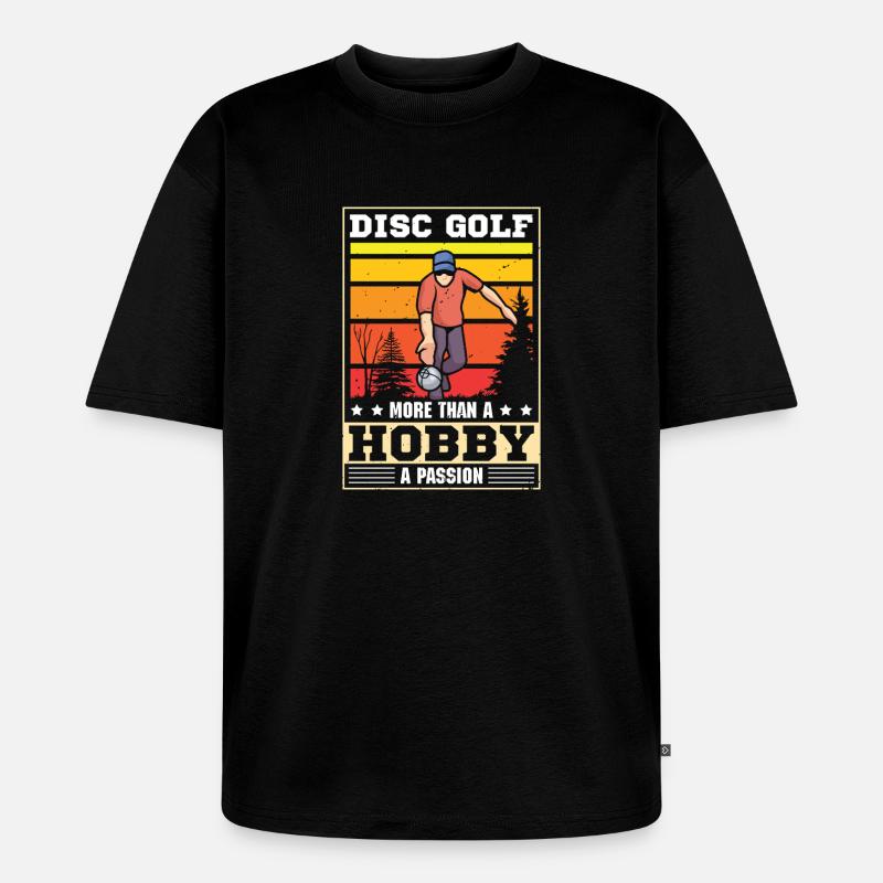 Disc Golf Geschenke Discgolf - Unisex Premium Oversized Bio T-Shirt - Schwarz