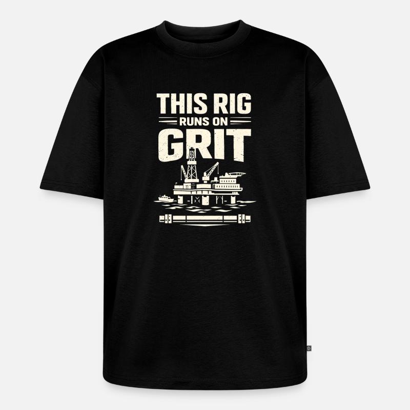 Offshore-bohrer-rig-bohrer Bohrboden Offshore - Unisex Premium Oversized Bio T-Shirt - Schwarz