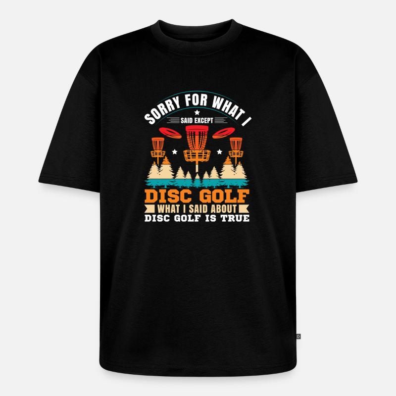Disc Golf Geschenke Discgolf - Unisex Premium Oversized Bio T-Shirt - Schwarz