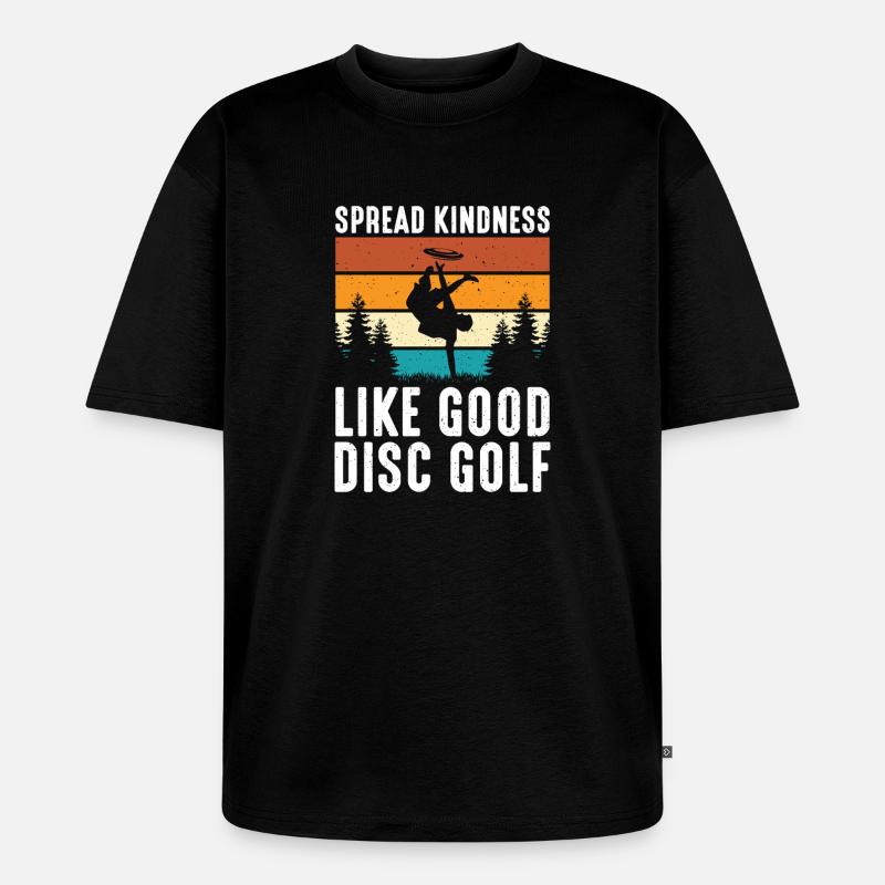 Disc Golf Geschenke Discgolf - Unisex Premium Oversized Bio T-Shirt - Schwarz