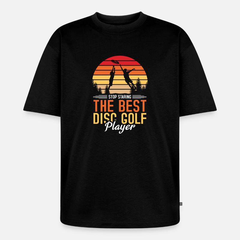 Disc Golf Geschenke Discgolf - Unisex Premium Oversized Bio T-Shirt - Schwarz