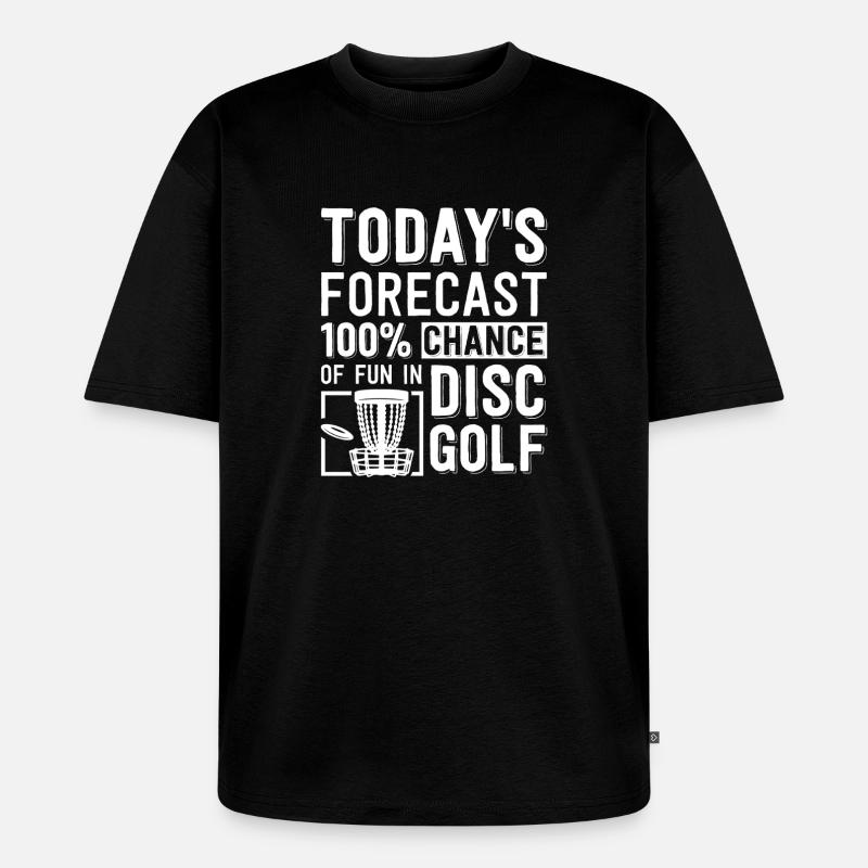Cadeaux de disc golf Disc Golf - T-shirt Premium bio oversize Unisexe - noir