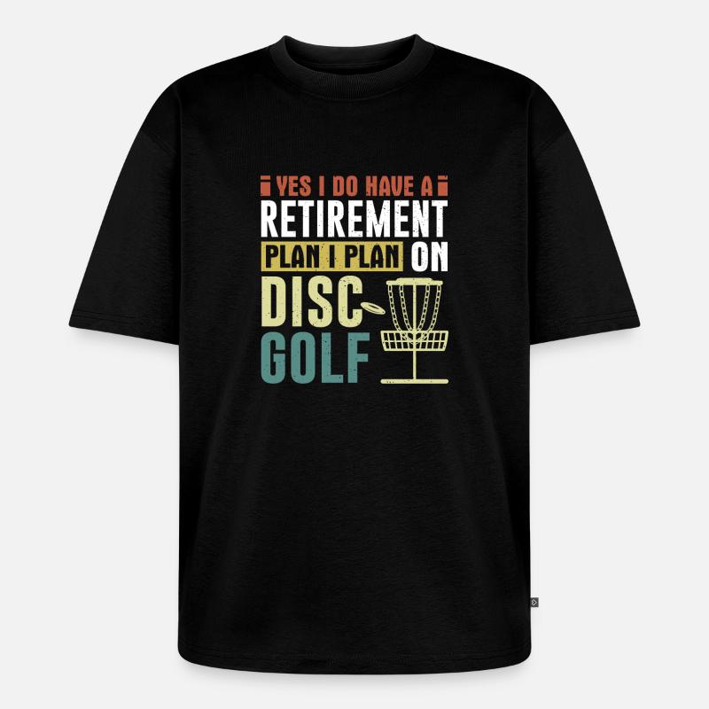Disc Golf Geschenke Discgolf - Unisex Premium Oversized Bio T-Shirt - Schwarz