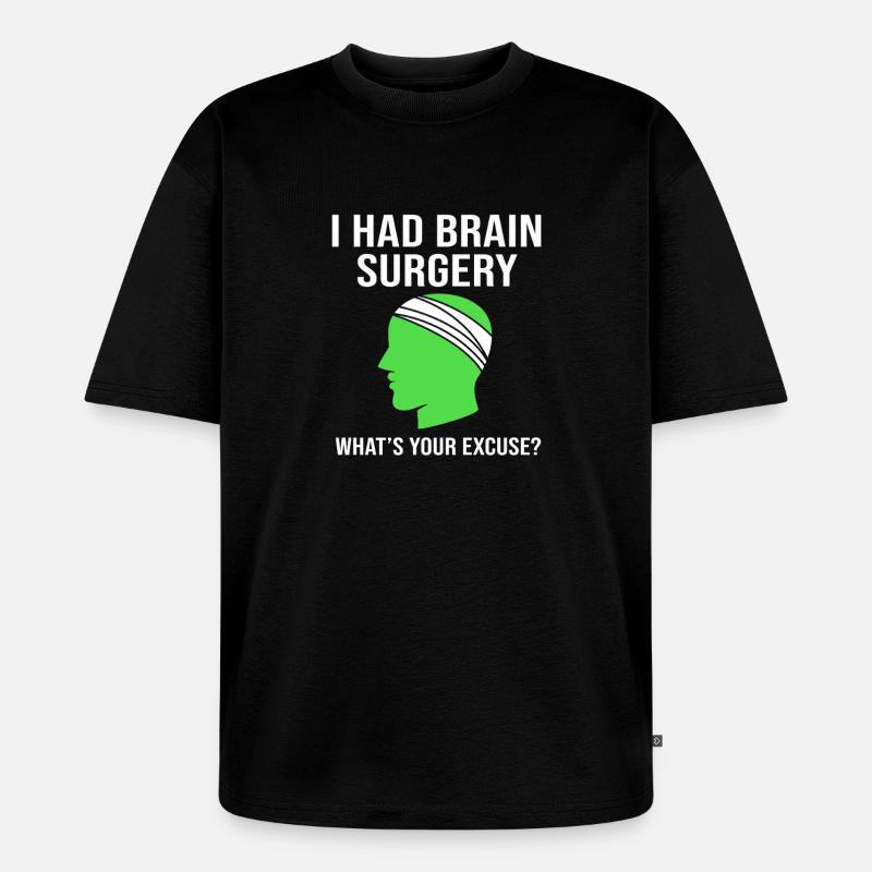 Schädel-Hirn-Trauma Schädelhirntrauma Autounfall - Unisex Premium Oversized Bio T-Shirt - Schwarz