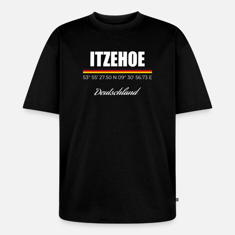 Itzehoe - Unisex Premium Oversized Bio T-Shirt - Schwarz