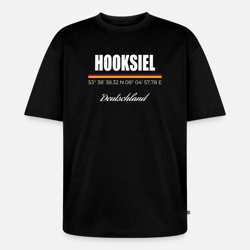 Hooksiel - Unisex Premium Oversized Bio T-Shirt - Schwarz