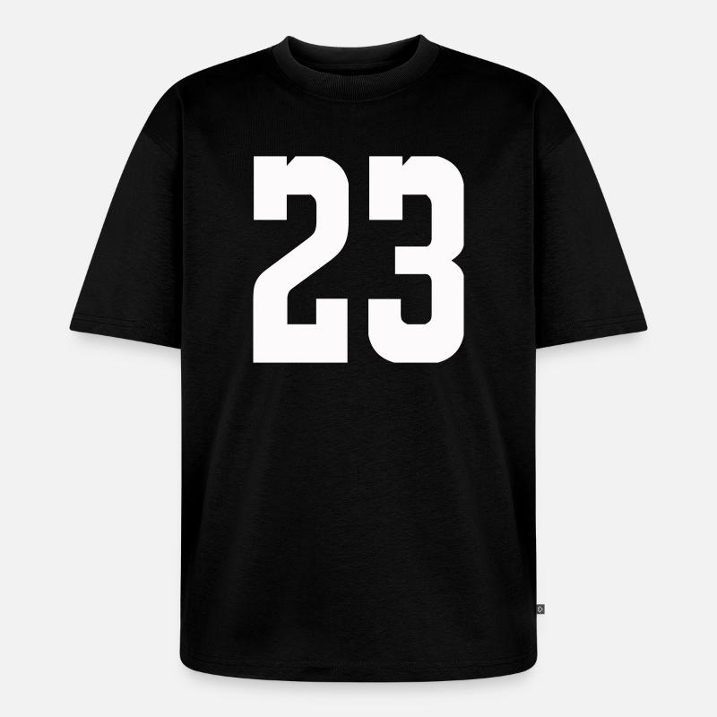 23 - Unisex Premium Oversized Bio T-Shirt - Schwarz