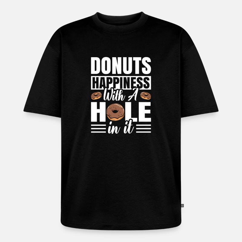 Restauration rapide en donuts - T-shirt Premium bio oversize Unisexe - noir