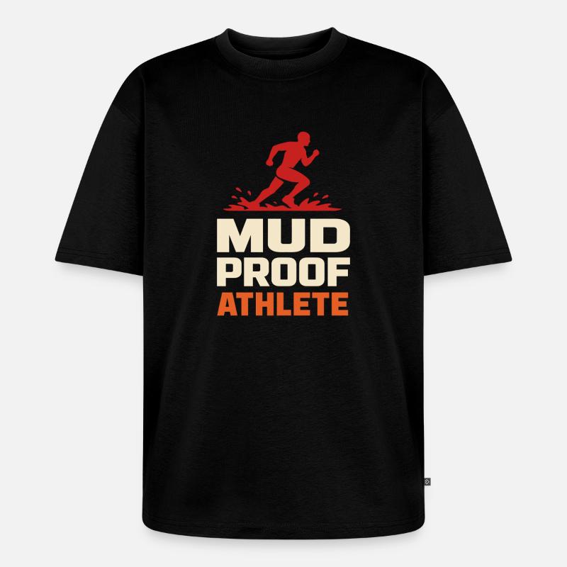 Hindernislauf-rennfahrer Hindernislauf Ocr - Unisex Premium Oversized Bio T-Shirt - Schwarz