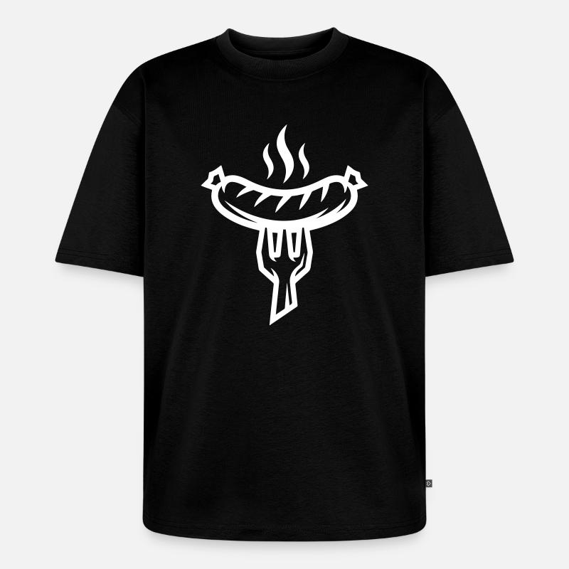 Wurst Bratwurst - Unisex Premium Oversized Bio T-Shirt - Schwarz