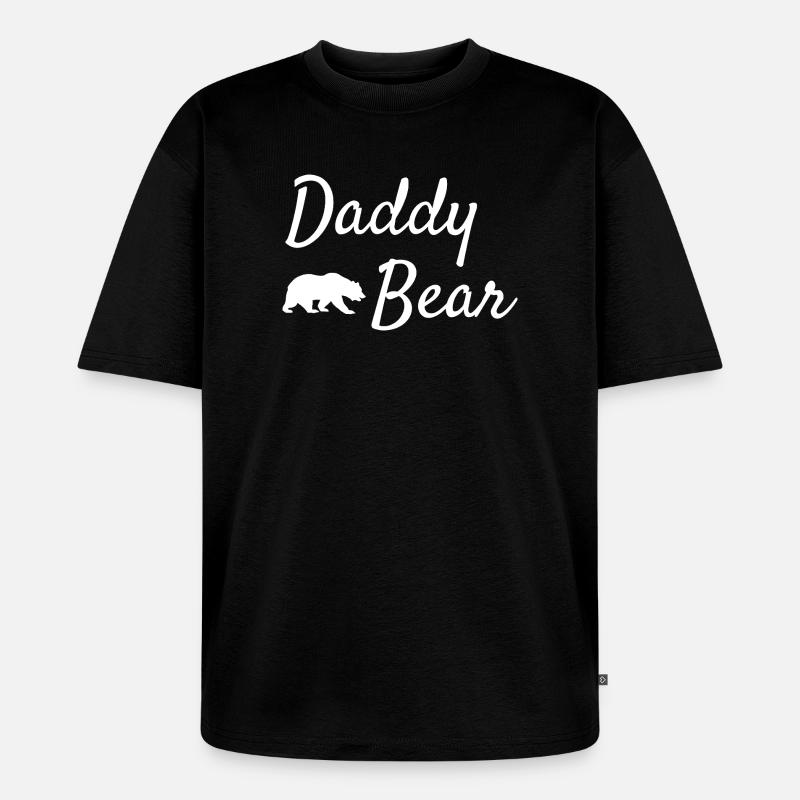 Daddy Bear Script-Logo - Unisex Premium Oversized Bio T-Shirt - Schwarz