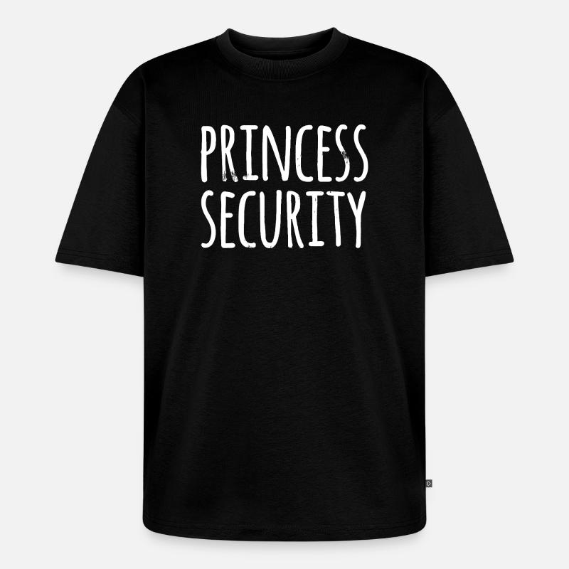 Princess Security Typografie - Unisex Premium Oversized Bio T-Shirt - Schwarz