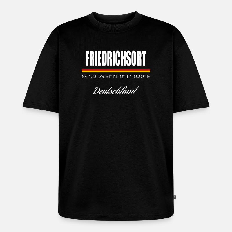 Friedrichsort - Unisex Premium Oversized Bio T-Shirt - Schwarz