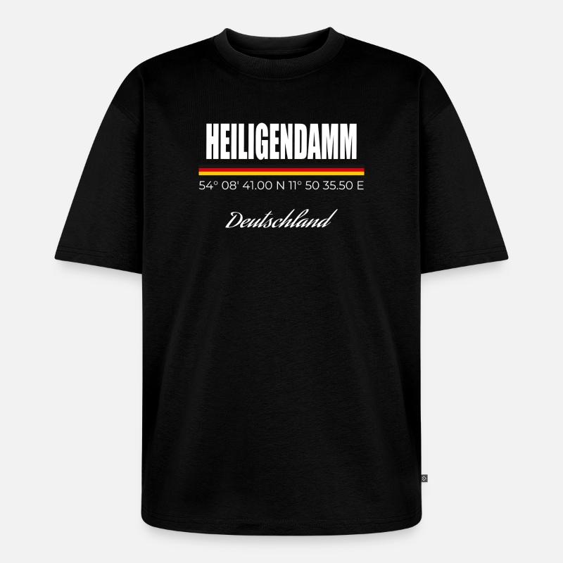 Heiligendamm - Unisex Premium Oversized Bio T-Shirt - Schwarz