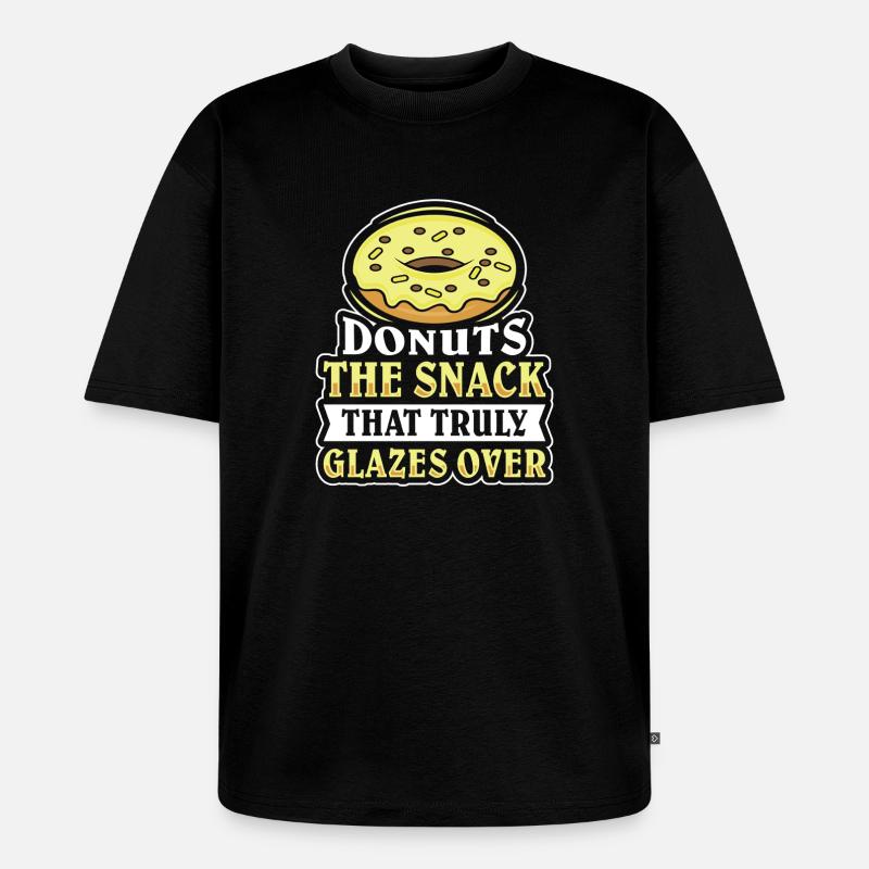 Restauration rapide en donuts - T-shirt Premium bio oversize Unisexe - noir