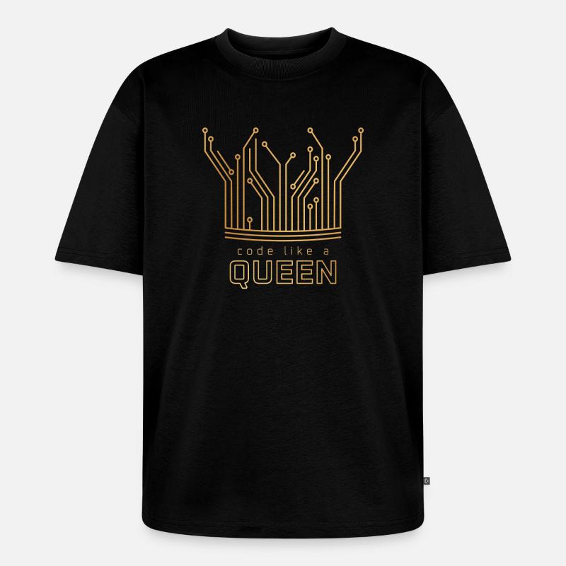 Code Like a Queen - Unisex Premium Oversized Bio T-Shirt - Schwarz