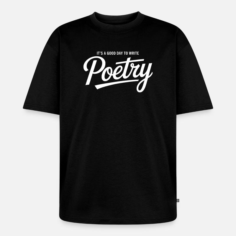 Midnight Verse Script Tee - T-shirt Premium bio oversize Unisexe - noir