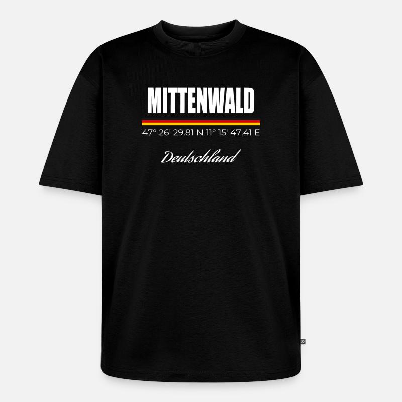 Mittenwald - Unisex Premium Oversized Bio T-Shirt - Schwarz