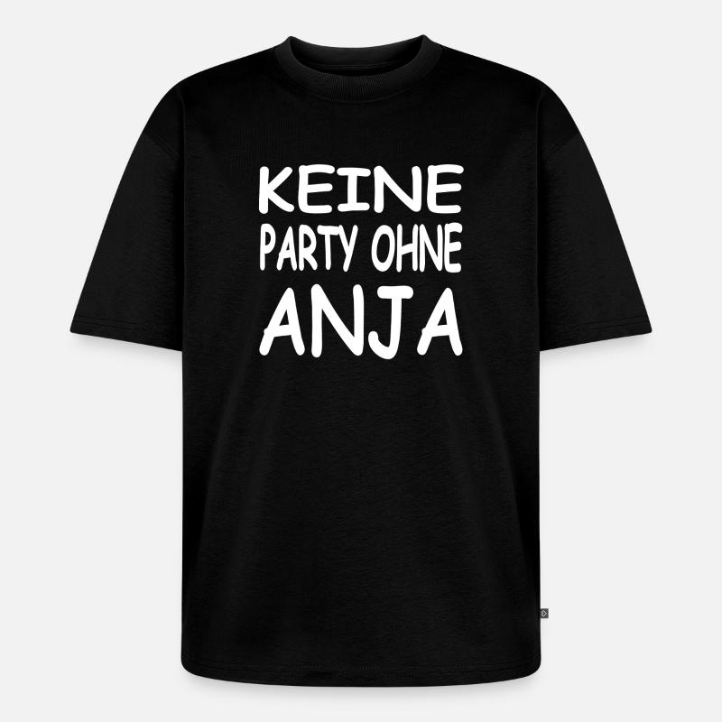Anja - Unisex Premium Oversized Bio T-Shirt - Schwarz