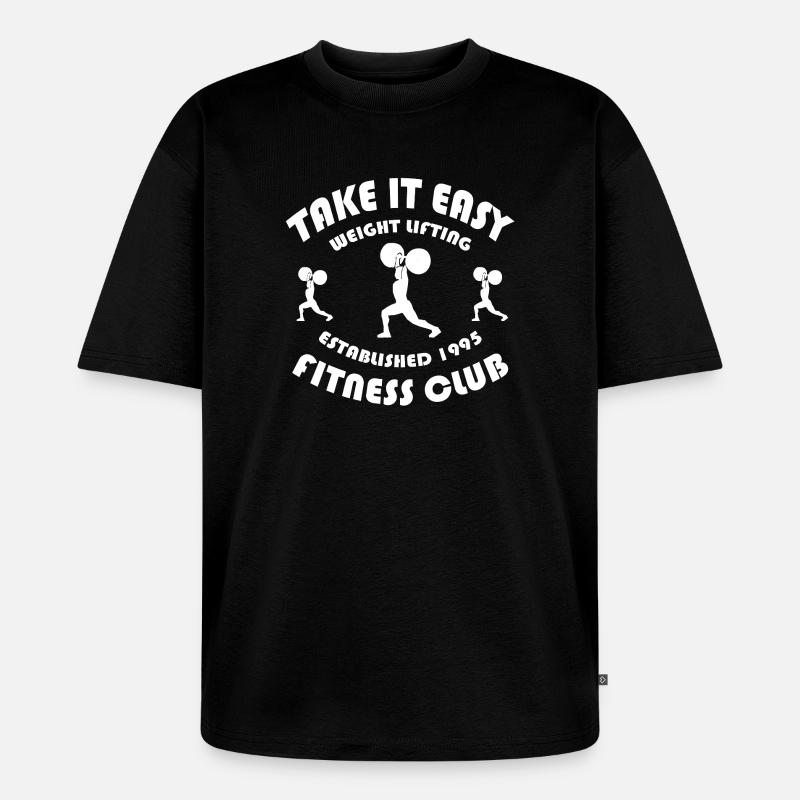 TAKE IT EASY - Unisex Premium Oversized Bio T-Shirt - Schwarz