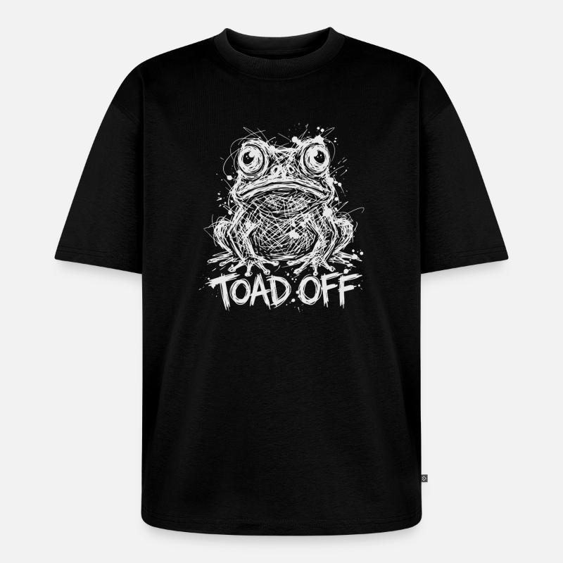 Toad Off Internet Meme Frog - Unisex Premium Oversized Bio T-Shirt - Schwarz