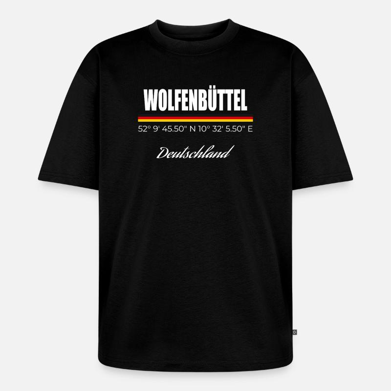 Wolfenbüttel - Unisex Premium Oversized Bio T-Shirt - Schwarz