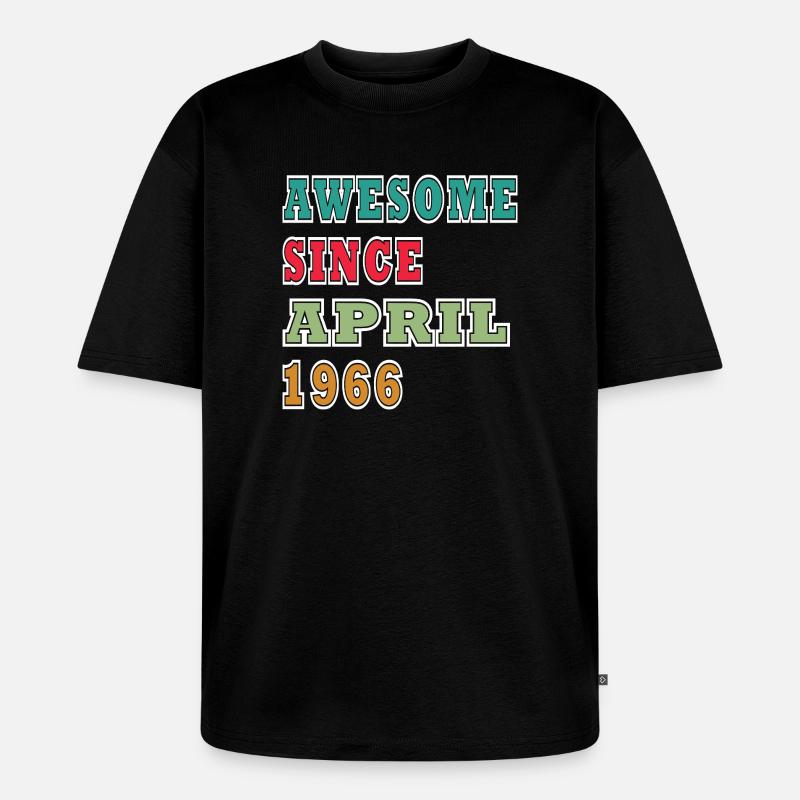 Erstaunlich seit April 1966 - Unisex Premium Oversized Bio T-Shirt - Schwarz