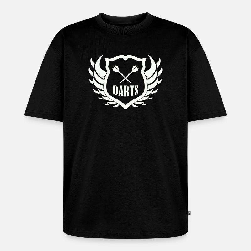 darts_shield - Unisex Premium Oversized Bio T-Shirt - Schwarz