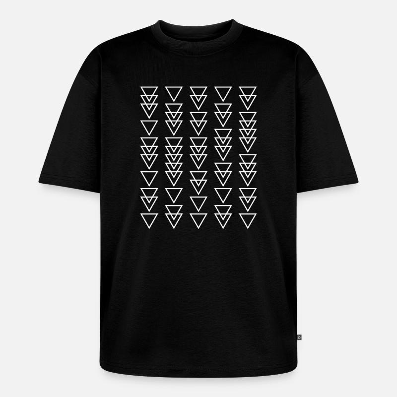Triangular Cascade - Unisex Premium Oversized Organic T-Shirt - black