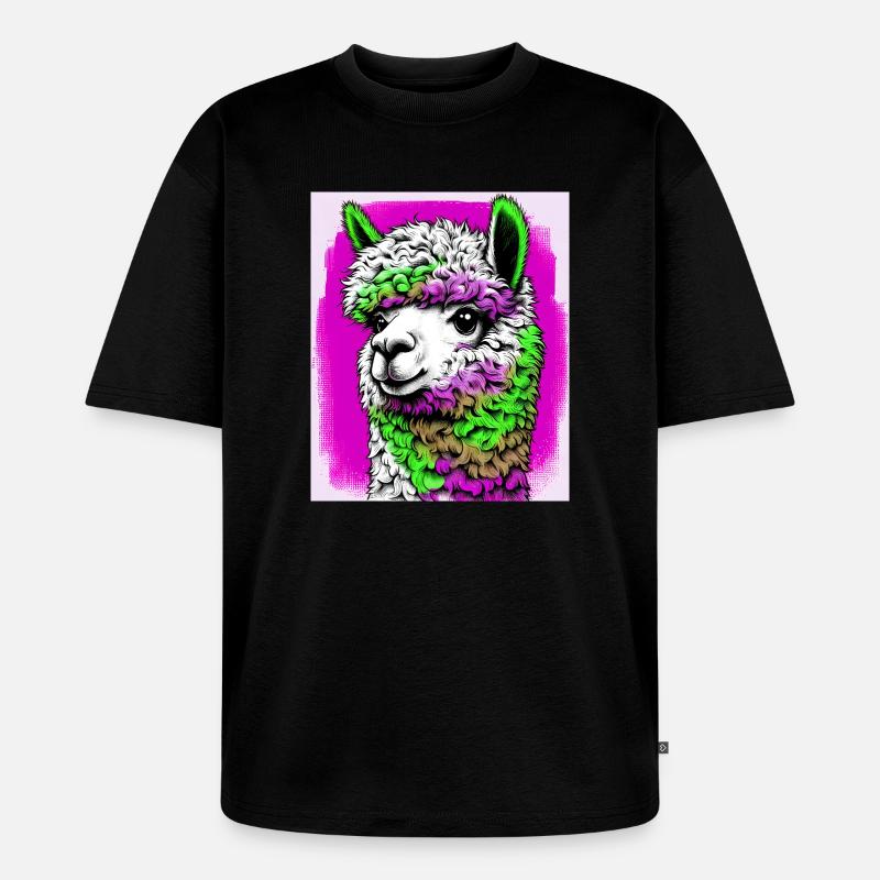 Alpaka - Unisex Premium Oversized Bio T-Shirt - Schwarz