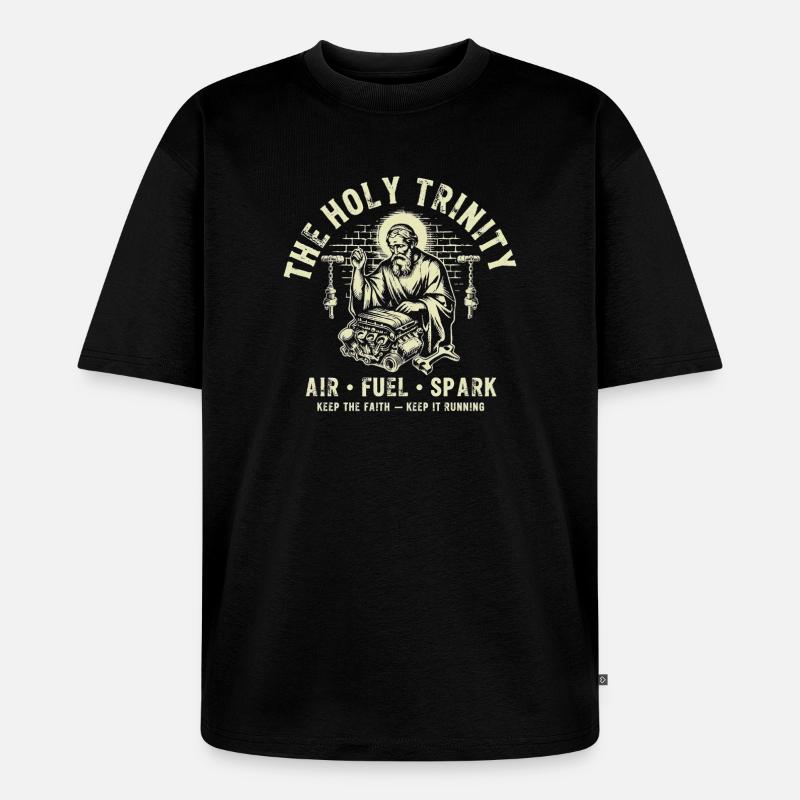 Holy Trinity Engine Spark - Unisex Premium Oversized Bio T-Shirt - Schwarz