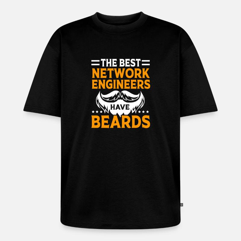 Netzwerk Informatiker Programmierer Admin - Unisex Premium Oversized Bio T-Shirt - Schwarz