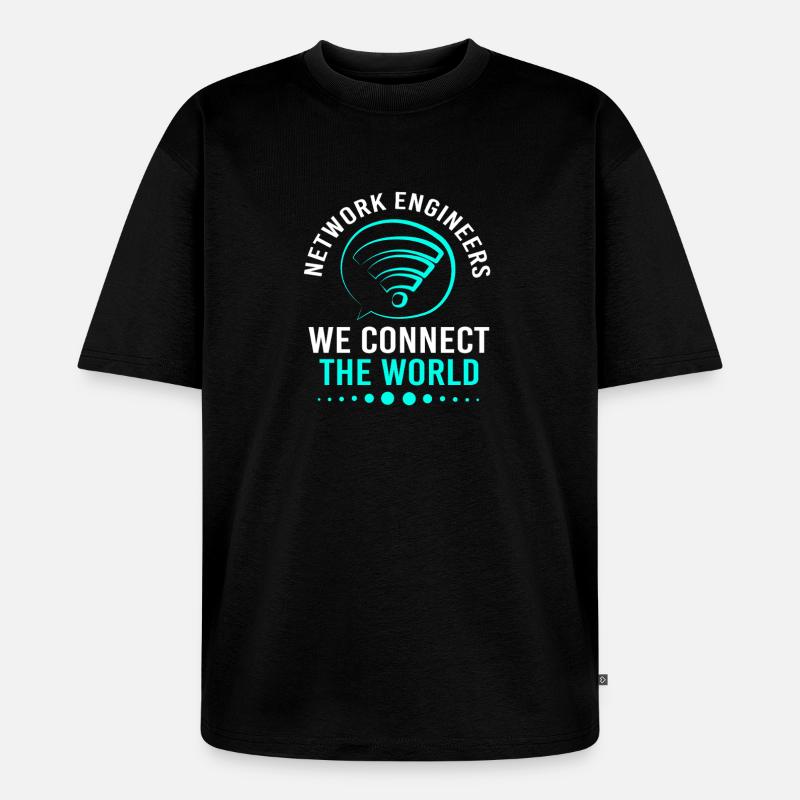 Network Engineer Programmer Computer Scientist - Unisex Premium Oversized Organic T-Shirt - black
