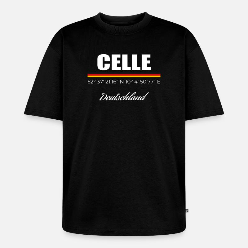 Celle - Unisex Premium Oversized Bio T-Shirt - Schwarz